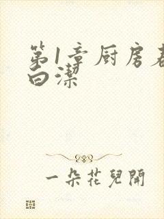 第1章厨房春潮白洁