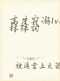 高度宠溺1v1林殊词