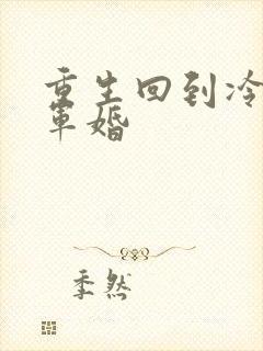 重生回到冷战前军婚