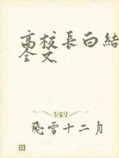 高校长白结小说全文