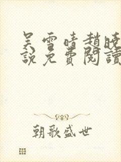 吴雪晴赵晓东小说免费阅读