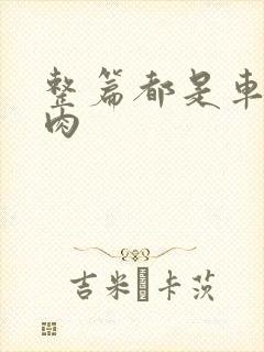 整篇都是车的多肉