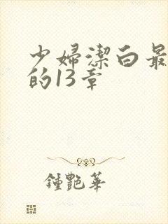 少妇洁白最刺激的13章