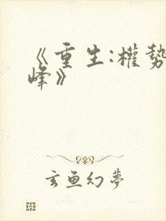 《重生:权势巅峰》