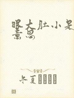 眼大肚小是什么意思