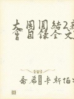 大团圆结2亲情会目录全文阅读视频