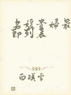 名媛贵妇最新章节列表