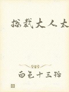 总裁大人太勇猛