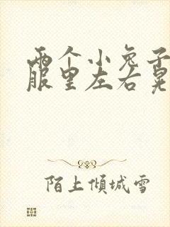 两个小兔子在衣服里左右晃