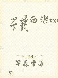 少妇白洁txt下载