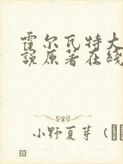 霍尔瓦特大街小说原著在线阅读