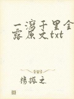 一泻千里金银花露原文txt