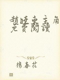 赵晓东主角小说免费阅读