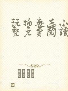 玩物丧志小说完整免费阅读笔趣阁无弹窗