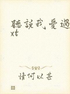 听说我爱过你txt