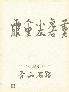 两个小兔子在衣服里左右晃