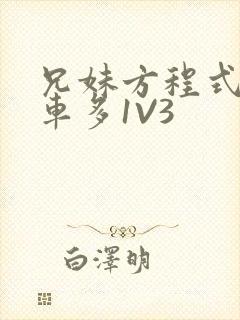 兄妹方程式多R车多1V3