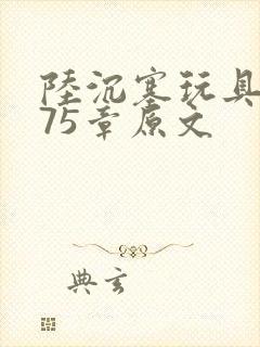 陆沉塞玩具高速75章原文