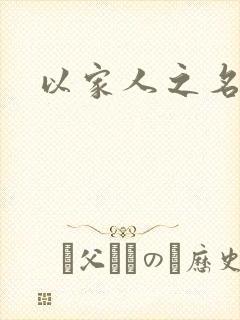 以家人之名小说