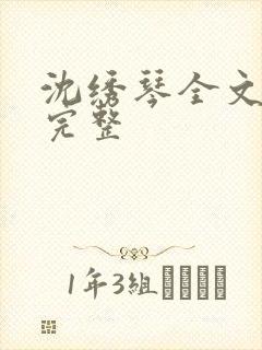 沈绣琴全文阅读完整