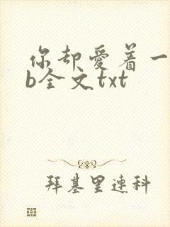 你却爱着一个sb全文txt