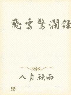 飞云惊澜录