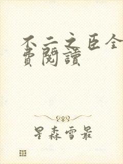 不二之臣全文免费阅读