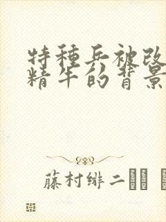 特种兵被改造成精牛的背景故事