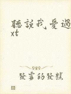 听说我爱过你txt