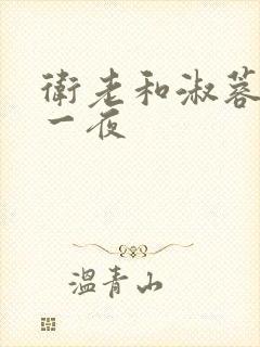 卫老和淑蓉销魂一夜