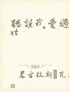 听说我爱过你txt