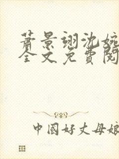 萧景翊沈婉小说全文免费阅读