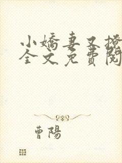 小娇妻又撩又甜全文免费阅读