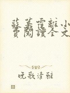 苏莱霍离小说免费阅读全文