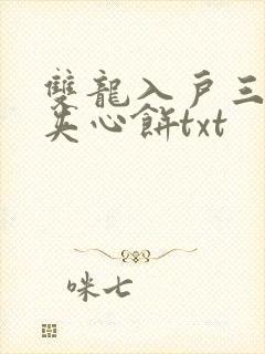 双龙入户三人行夹心饼txt