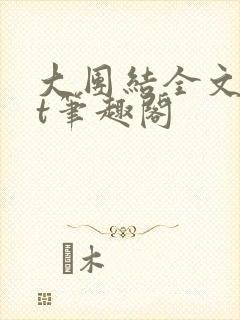 大团结全文txt笔趣阁