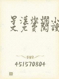 星汉灿烂小说全文免费阅读