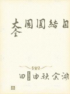 大团圆结目录大全