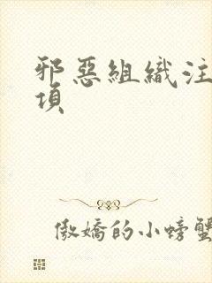 邪恶组织注意事项