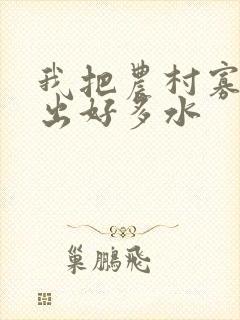我把农村寡妇日出好多水