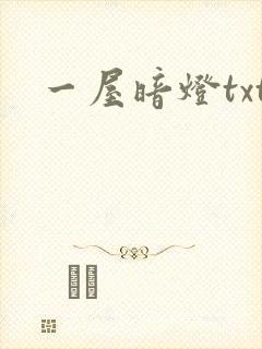 一屋暗灯txt
