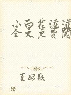 小白花浇灌日常全文免费阅读