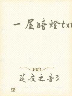 一屋暗灯txt