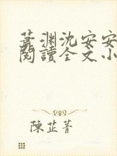 萧渊沈安安免费阅读全文小说