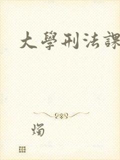 大学刑法课