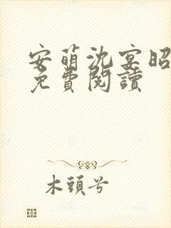 安萌沈宴昭小说免费阅读