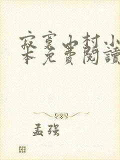 寂寞山村小说全本免费阅读