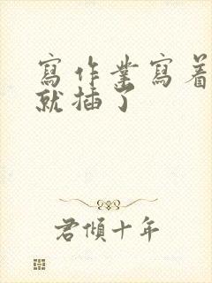 写作业写着写着就插了