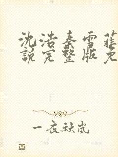 沈浩秦雪菲的小说完整版免费笔趣阁