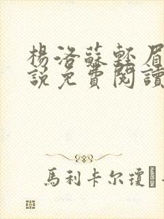 杨洛苏轻眉笔小说免费阅读